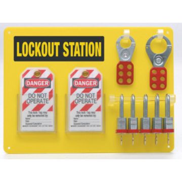 5-Lock Board with Steel Padlocks
