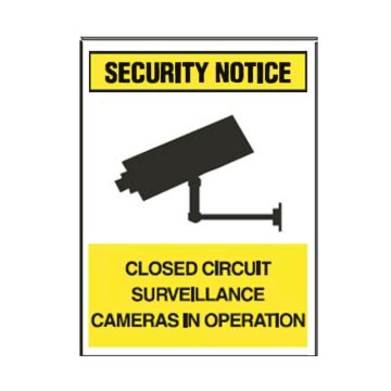 Security Notice Closed Circuit Surveillance Cameras In Operation Sign - 300mm (W) x 450mm (H), Metal