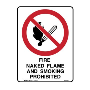 Prohibition Sign - Fire Naked Flame And Smoking Prohibited 