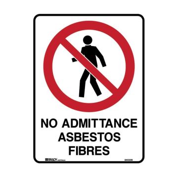 Prohibition Sign - No Entry Picto No Admittance Asbestos Fibres