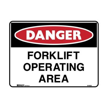 Danger Sign - Forklift Operating Area