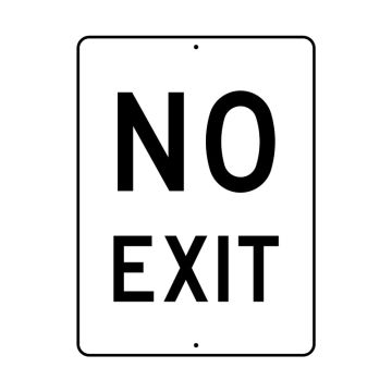 Traffic Site Safety Sign - No Exit 