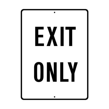 Traffic Site Safety Sign - Exit Only