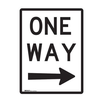Traffic Site Safety Sign - One Way Arrow Right 