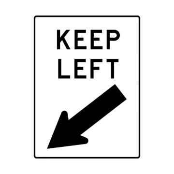 Traffic Site Safety Sign - Keep Left Sign