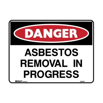 Danger Sign - Asbestos Removal In Progress