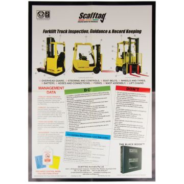 Scafftag Forklift Inspection Guide Poster
