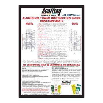 Scafftag Aluminium Tower Instruction Guide Poster