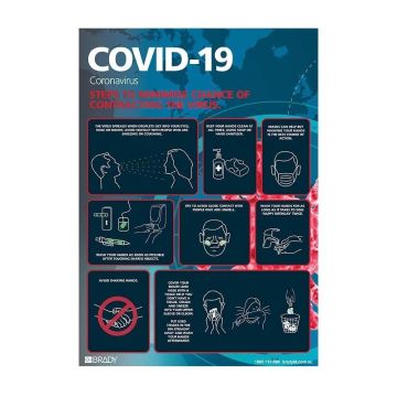COVID-19 Steps To Minimise the Chance Of Contracting The Virus Poster - 420mm (W) x 594mm (H), Polypropylene Poster