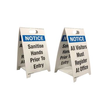 2 Legend Economy Floor Stands – Sanitise Hands Prior To Entry/All Vistors Must Register at Office