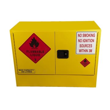 Underbench Flammable Liquid Storage Cabinet - Value Range 100L Yellow