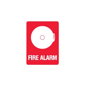 Alarm Picto Fire Alarm Sign - 225mm (W) x 300mm (H), Metal