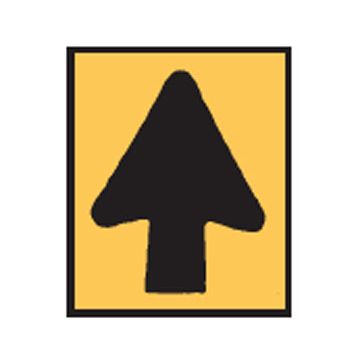 Arrow Head For Lane Status Sign - 290mm (W) x 400mm (H), Magnetic, Class 2 (100) Reflective