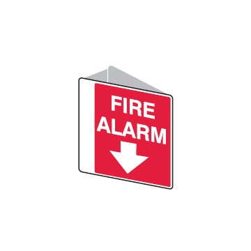 Arrow Down Picto Fire Alarm Sign