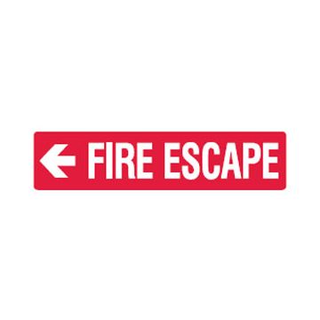 Arrow Left Picto Fire Escape Sign