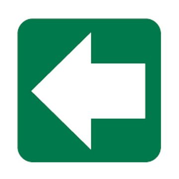 Arrow Left Picto Sign - 150mm (W) x 150mm (H), Metal, Class 2 (100) Reflective