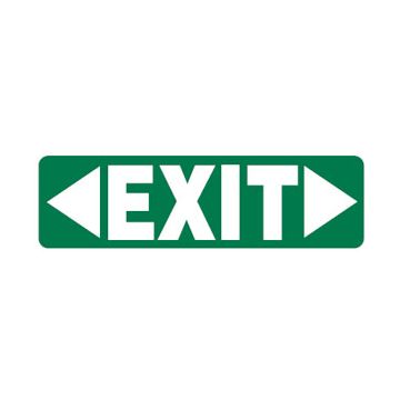 Arrows Left/Right Picto Exit Sign - 400mm (W) x 150mm (H), Luminous Polypropylene