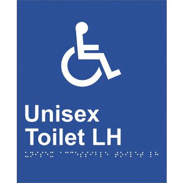 Braille Sign Unisex Access Toilet LH