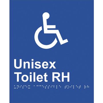 Braille Sign Unisex Access Toilet RH
