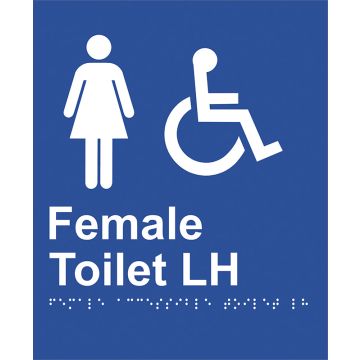 Braille Sign Female Access Toilet LH