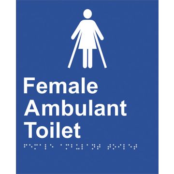 Braille Sign Female Ambulant Toilet