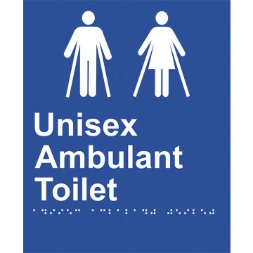 Braille Sign Unisex Ambulant Toilet