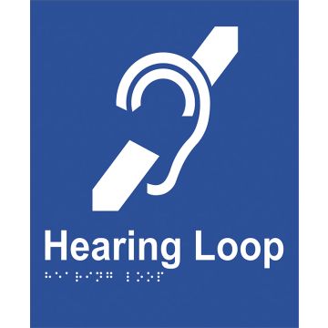 Braille Sign Hearing Loop