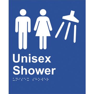 Braille Sign Unisex Shower
