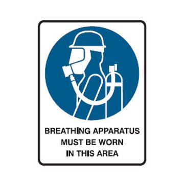 Breathing Apparatus Picto Breathing Apparatus Must Be Worn In This Area Sign