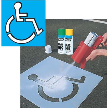 Car Park Stencil Disabled Symbol 406mm