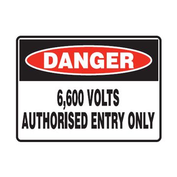 Danger Automated Drilling Sign - 450mm (W) x 300mm (H), Metal