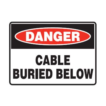 Danger Cable Buried Below Sign