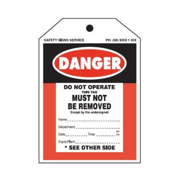 Danger Tag - Do Not Operate