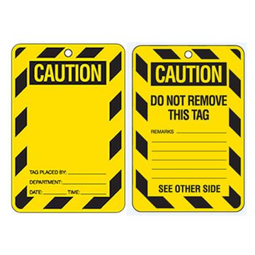 Economy Lockout Tags - Blank Caution