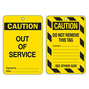 Economy Lockout Tags - Caution Out Of Service