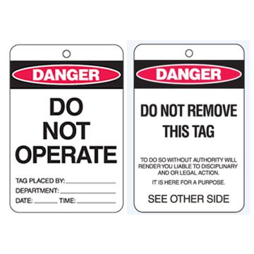 Economy Lockout Tags - Danger Do Not Operate