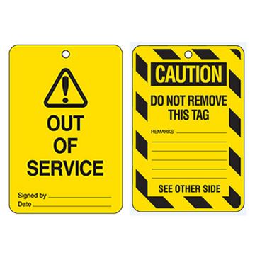 Economy Lockout Tags - Warning Picto Out Of Service
