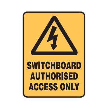Electrical Picto Switchboard Authorised Access Only Sign