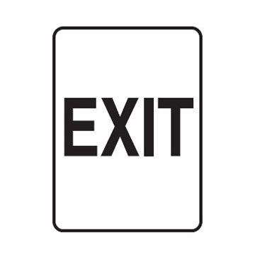 Exit Sign - 450mm (W) x 600mm (H), Aluminium, Class 2 (100) Reflective