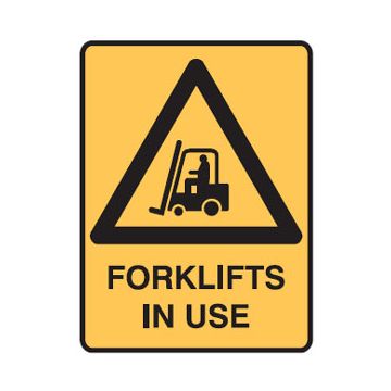 Warning Sign - Forklift Picto Forklifts In Use Sign