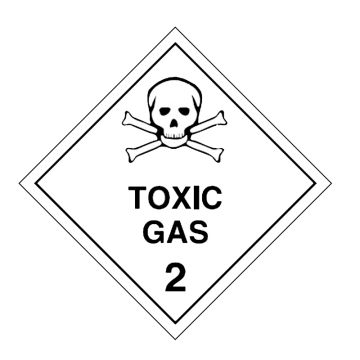 Dangerous Goods Sign - Toxic Gas Class 2.3