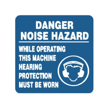 Hearing Protection Picto Danger Noise Hazard While Operating This Machine Hearing Protection Must Be Worn Sign