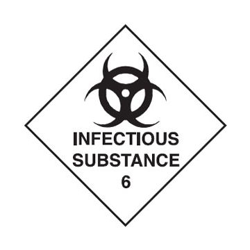 Dangerous Goods Sign - Infectious Substance Class 6.2