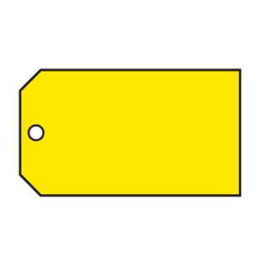 Material Control Tag - Blank Yellow Material Control Tags