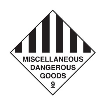 Dangerous Goods Sign - Miscellaneous Dangerous Goods Class 9