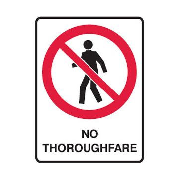 No Entry Picto No Thoroughfare Sign