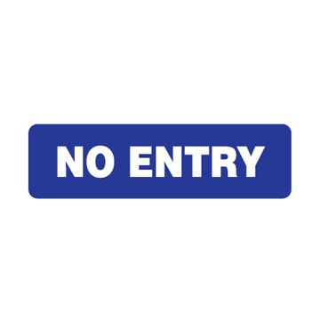 No Entry Sign - 600mm (W) x 150mm (H), Metal