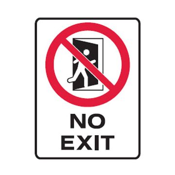 No Exit Picto No Exit Sign