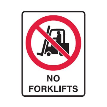No Forklifts Picto No Forklifts Sign