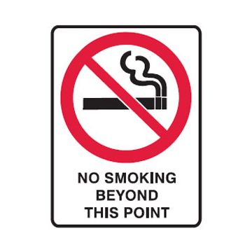 No Smoking Picto No Smoking Beyond This Point Sign